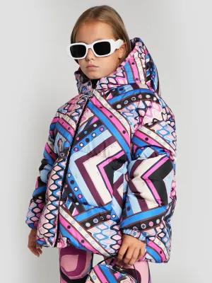 Pucci Girls Vivara Puffer Jacket in Multicolour