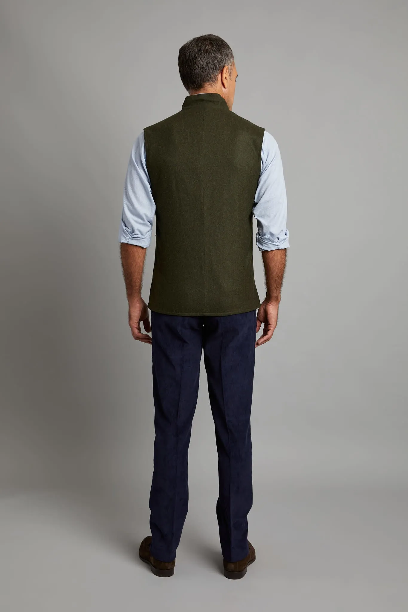 Reversible Gilet - Navy & Green Loden