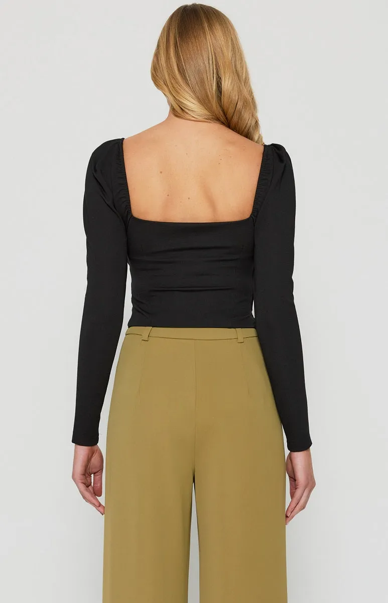 Riley Asymmetric Top Black