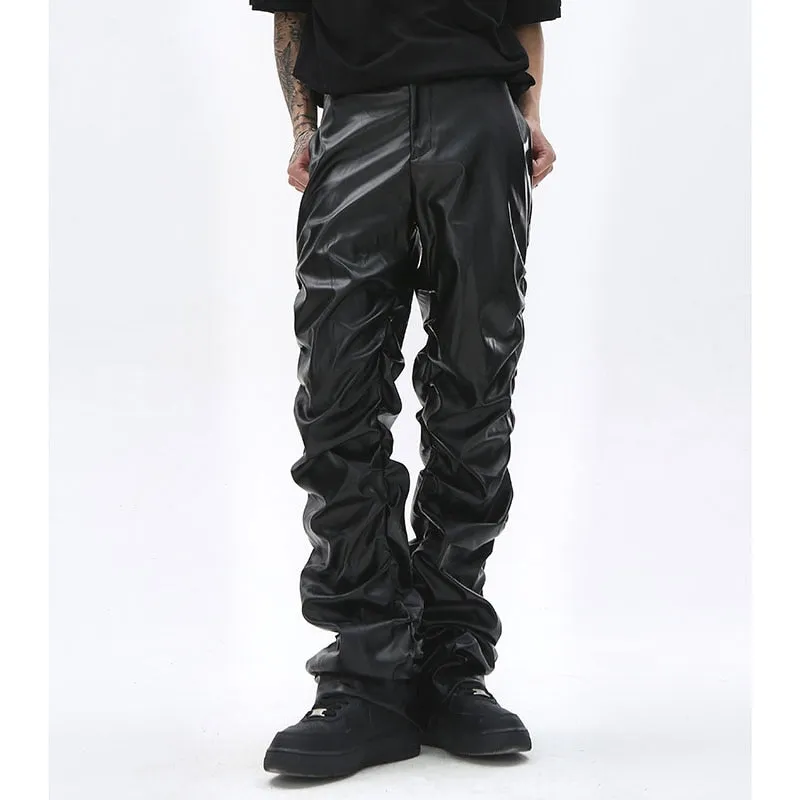 Ruffle Obsidian Straight Pants