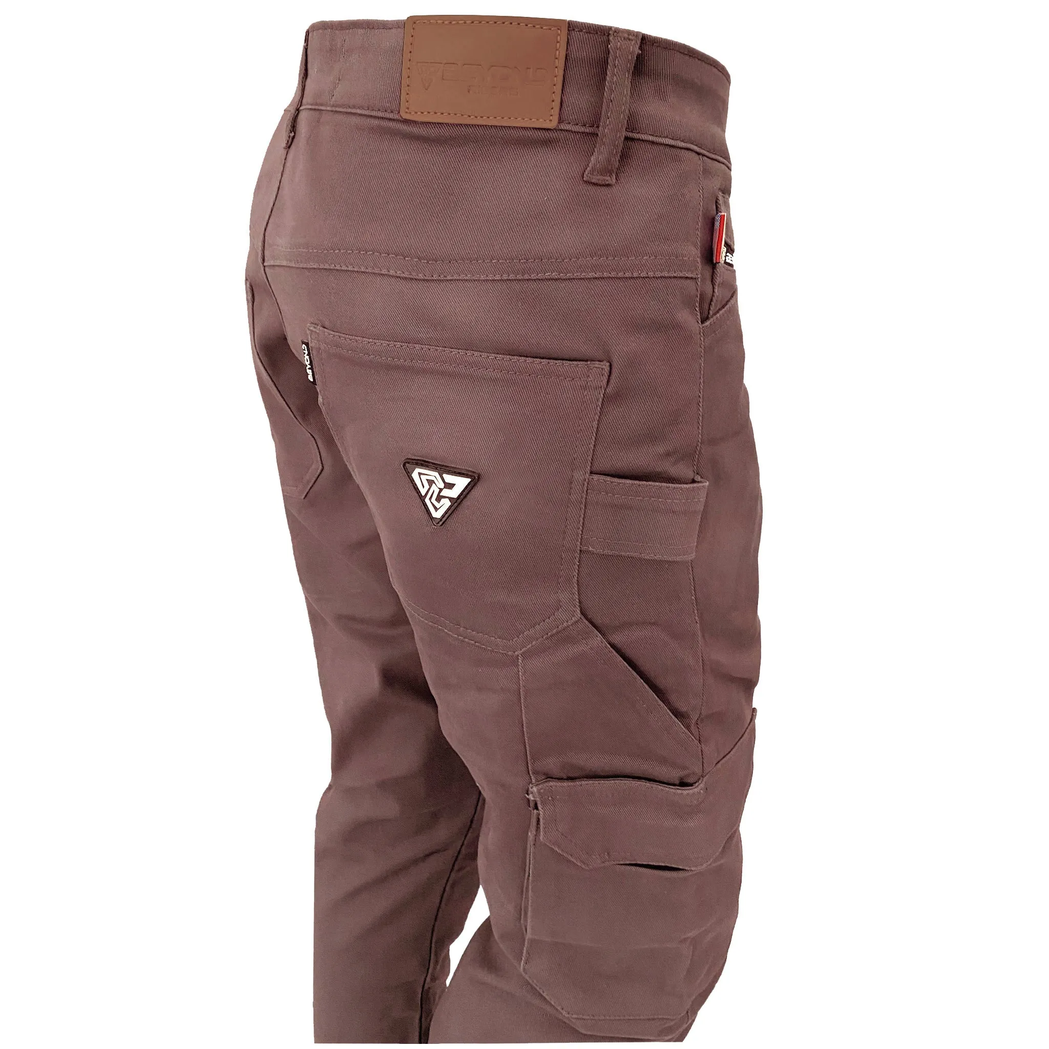 SALE Relaxed Fit Cargo Pants - Light Cacao with Pads