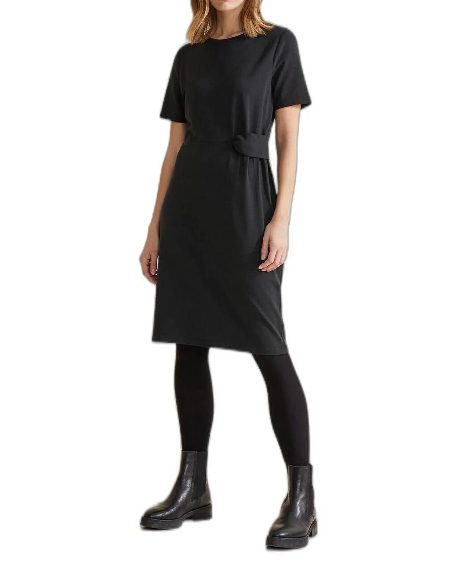 Street One Womens Knotted Jersey Dress Black