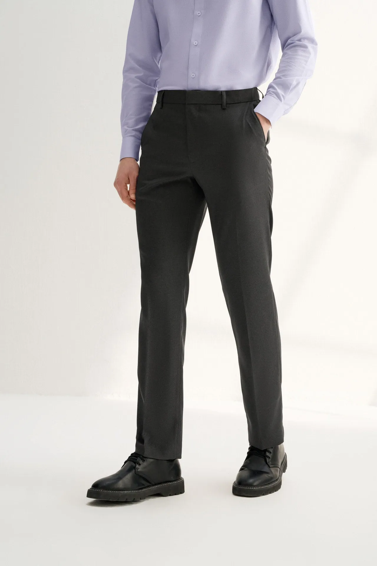 Teflon Finishing Stain Resistant Formal Pants in Regular Fit