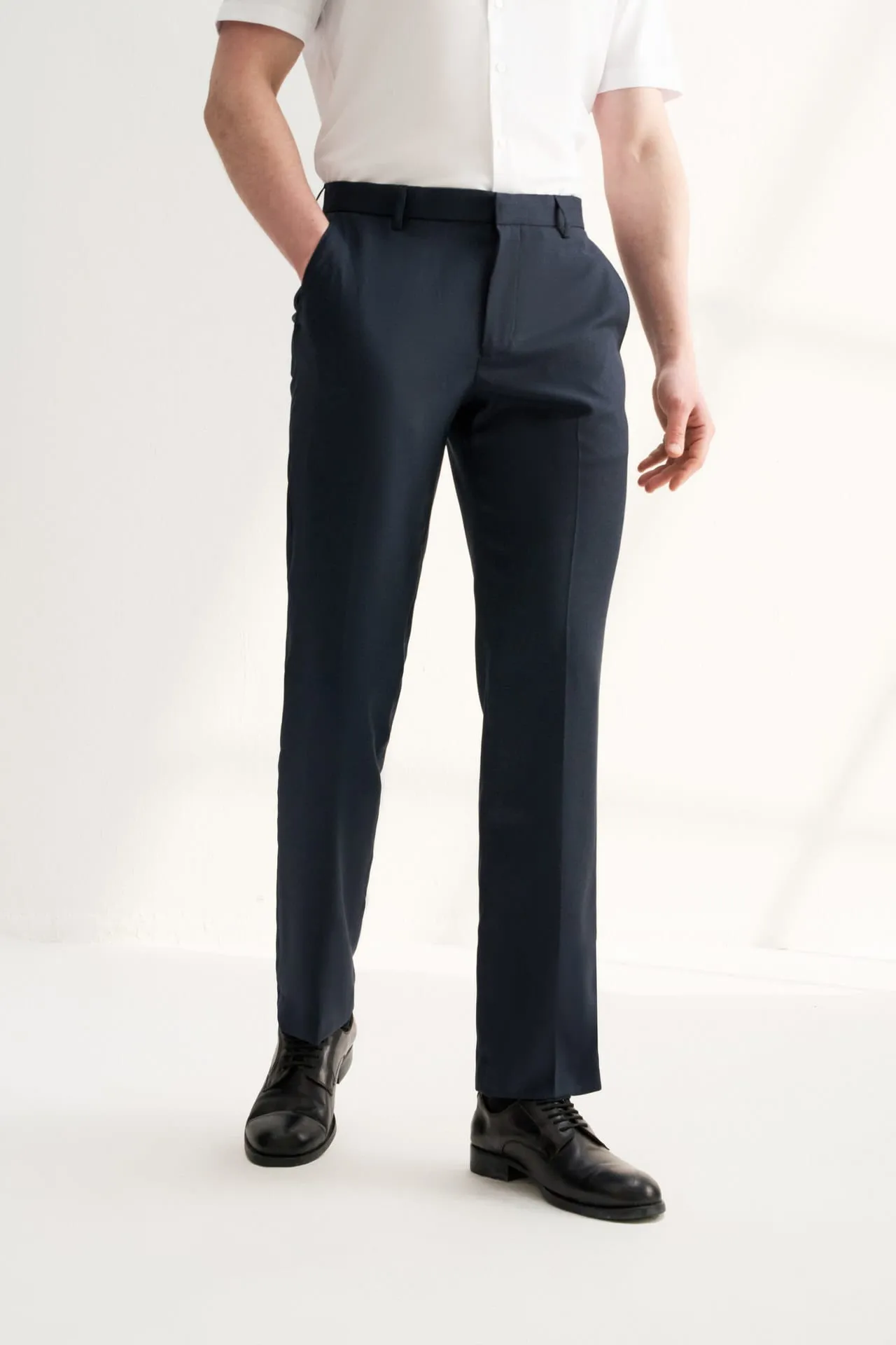 Teflon Finishing Stain Resistant Formal Pants in Regular Fit