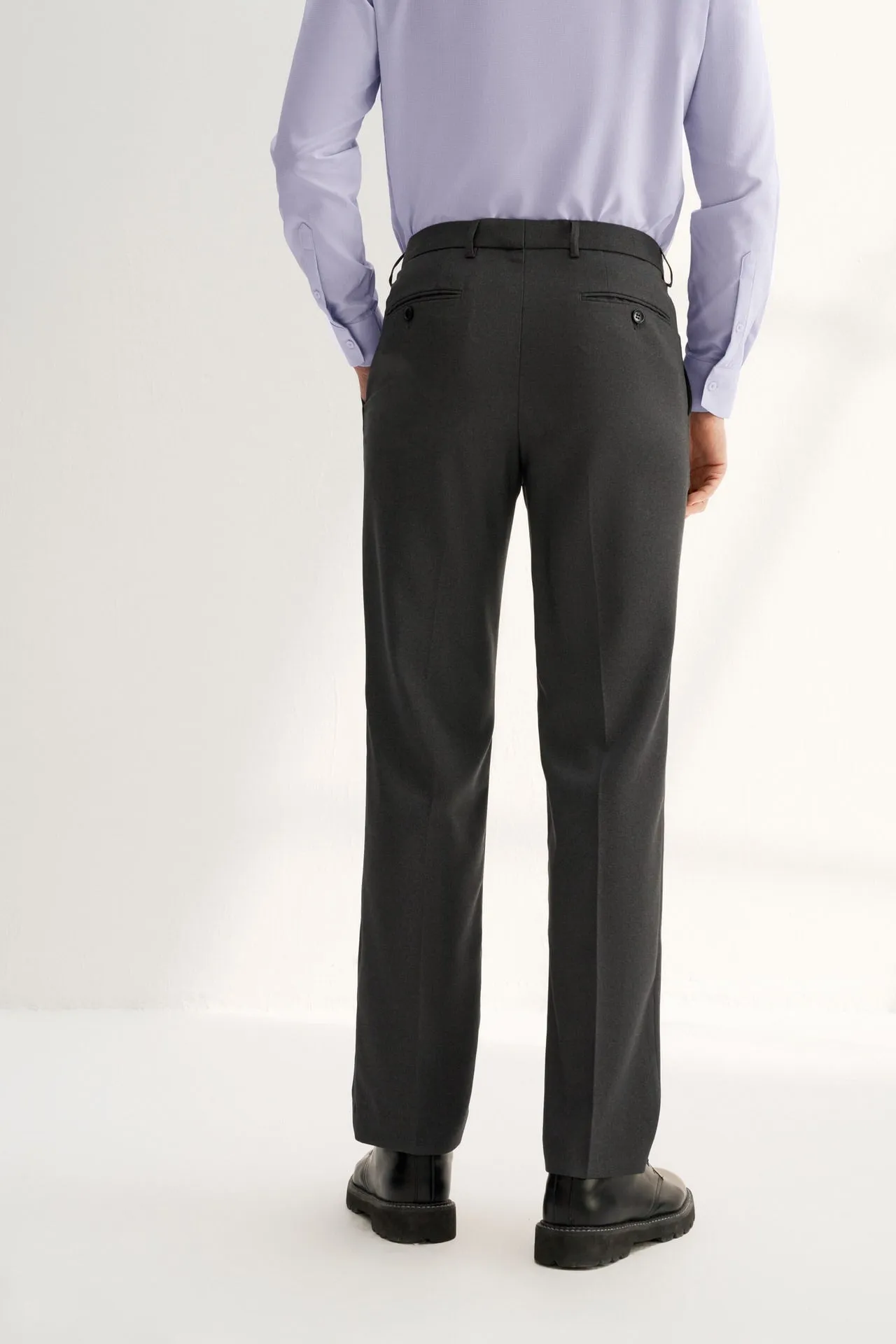 Teflon Finishing Stain Resistant Formal Pants in Regular Fit