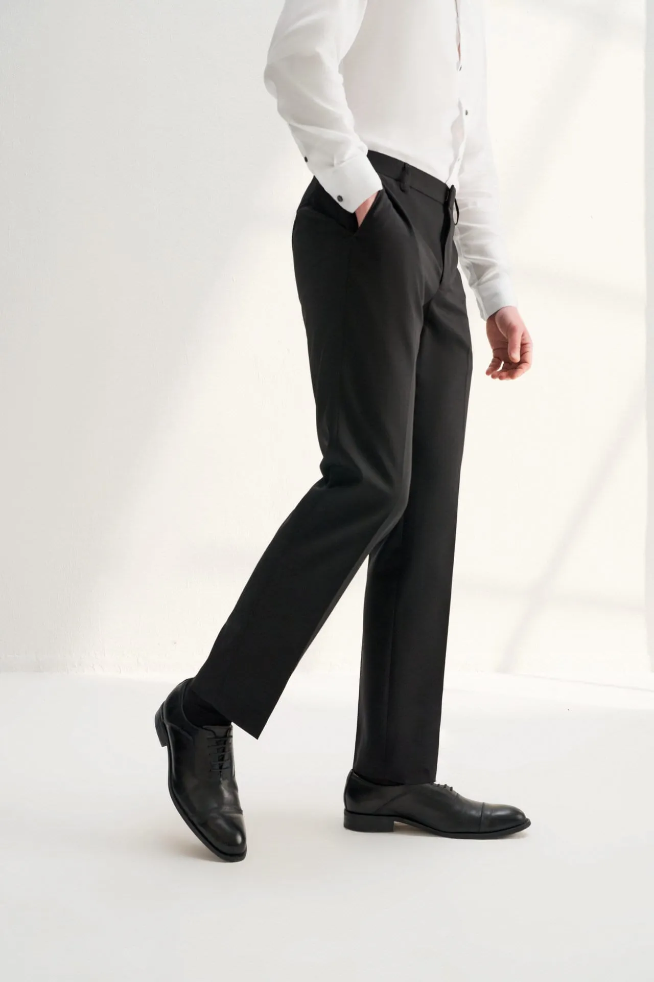 Teflon Finishing Stain Resistant Formal Pants in Regular Fit