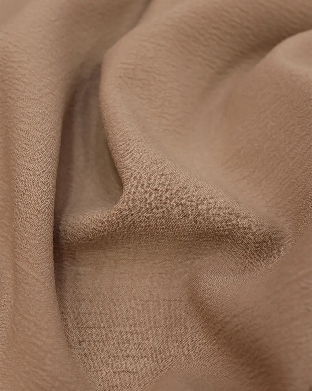 TERRACOTTA BROWN BUBBLE CREPE FABRIC