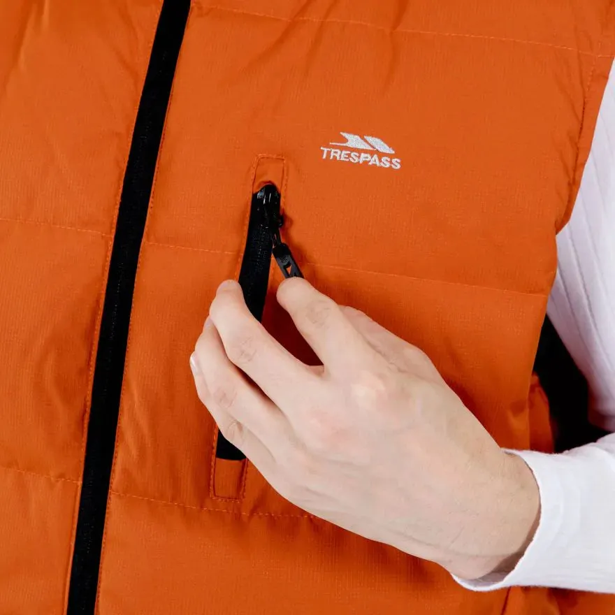 Trespass L Burnt Orange Clasp Padded Gilet