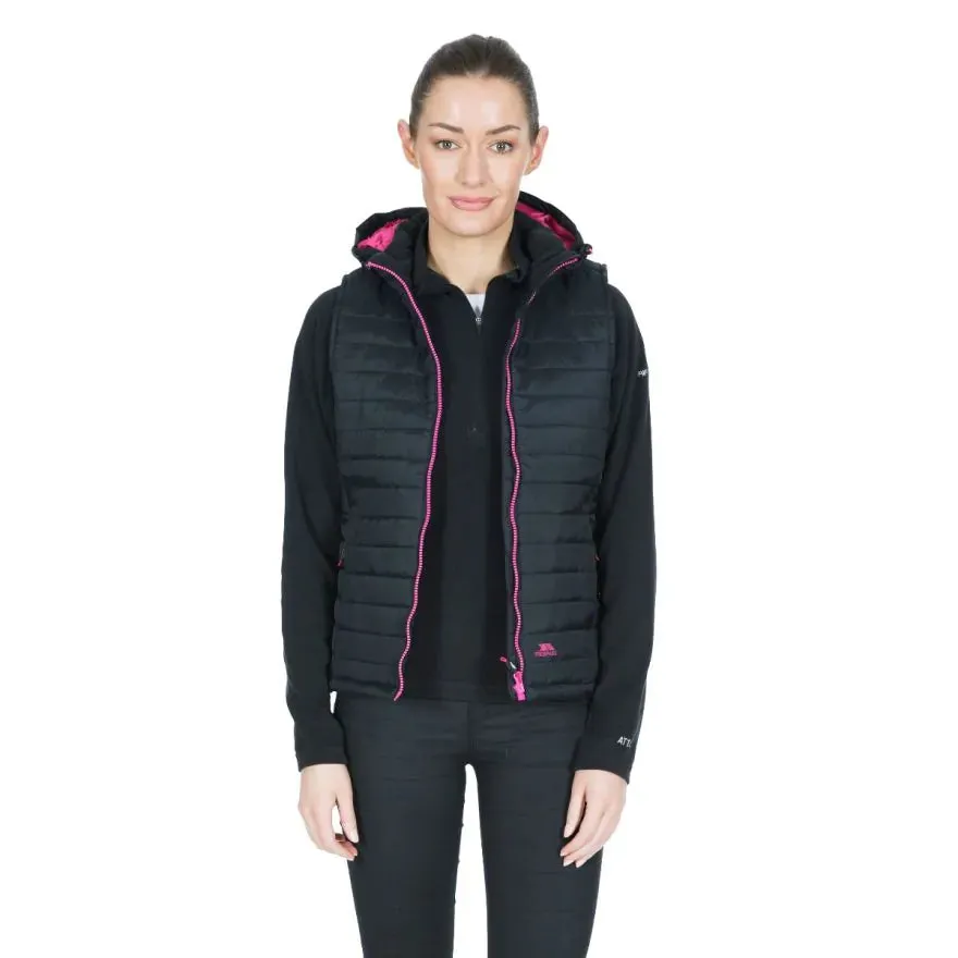 Trespass M Black Aretha Womens Hooded Padded Gilet