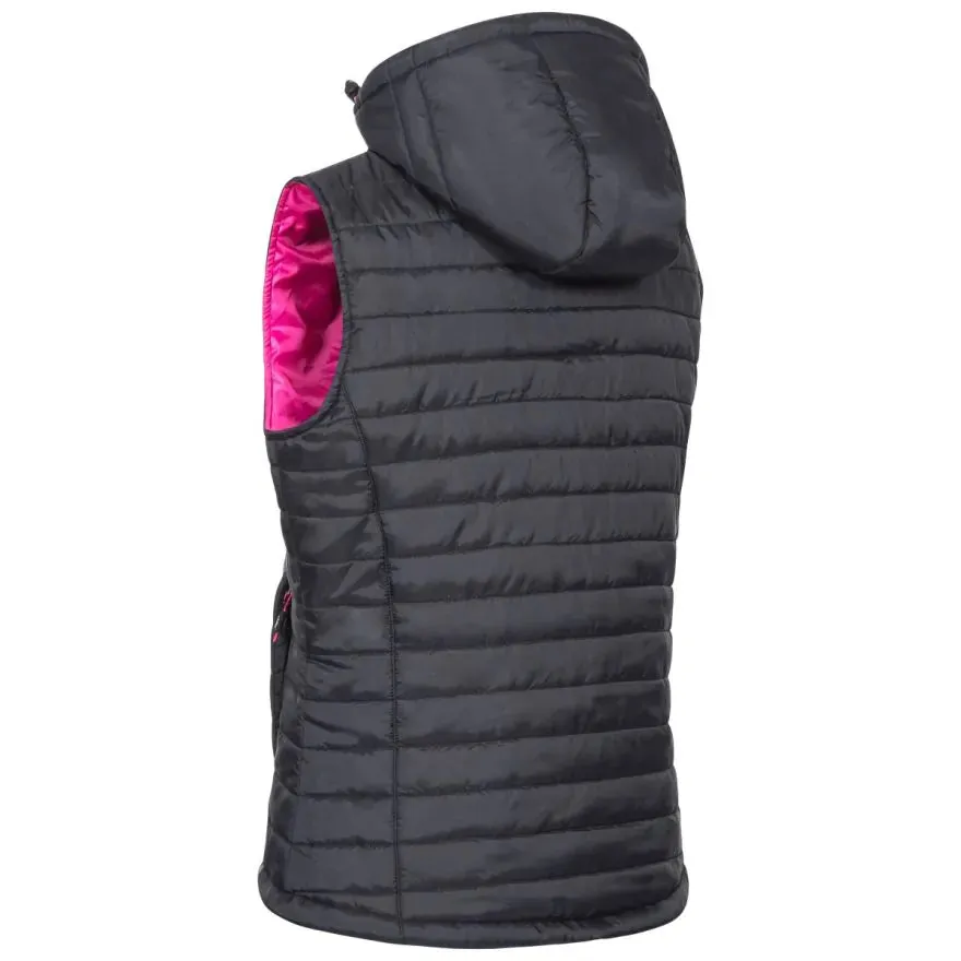 Trespass M Black Aretha Womens Hooded Padded Gilet