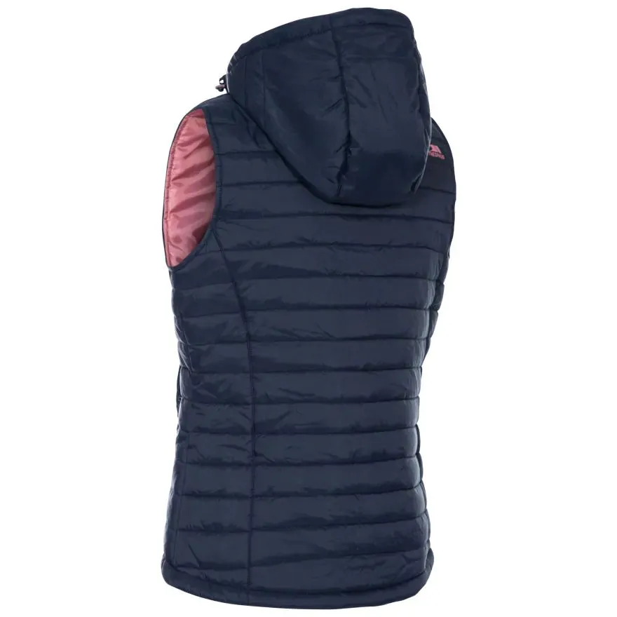 Trespass XL Navy Rose Aretha Women's Hooded Padded Gilet