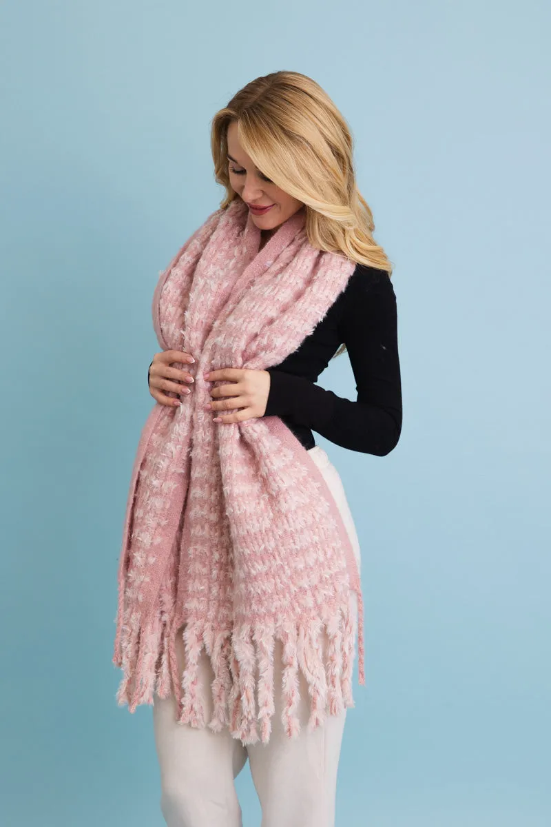 Ultra Soft Chenille Tassel Scarf