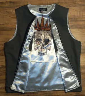 VEST - blk silver crown