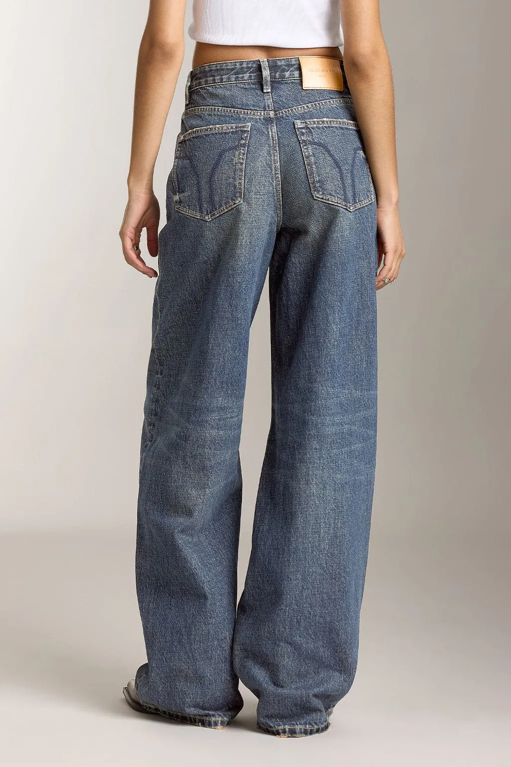 Vintage Blue Wide Leg Jeans