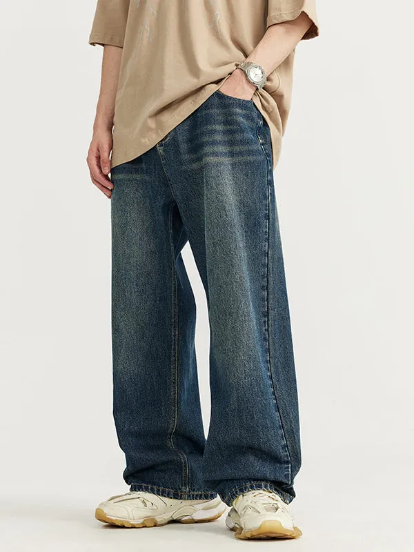 Vintage Style Wide Leg Jeans