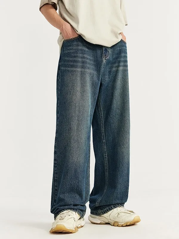 Vintage Style Wide Leg Jeans