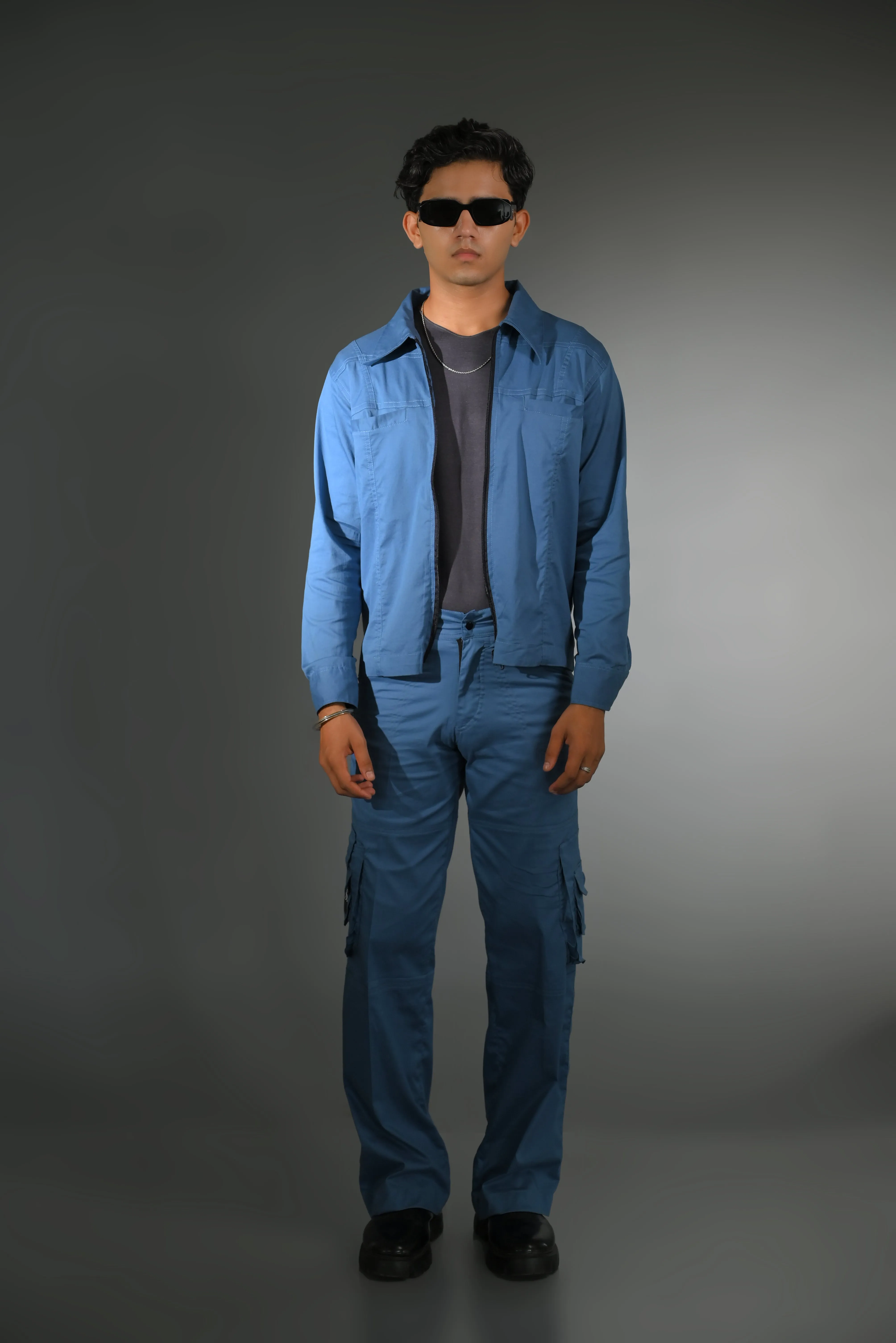 Water Blue Zip Jacket - Zip Jacket