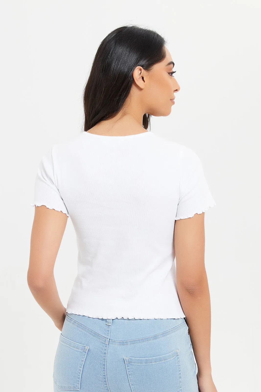 Women White Be Unique Printed T-Shirt